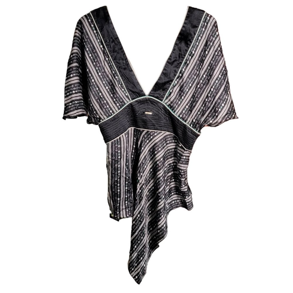 GUESS JEANS  Kimono Style Multicolor Top Blouse Size Small